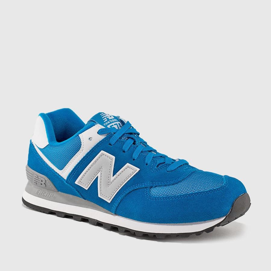 new balance 574 suede mesh menn blåsølv sko For Billig d5ccj